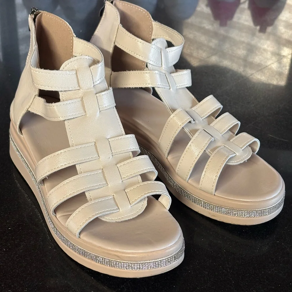 Gladiator Wedge Sandals - Picture 2 of 8